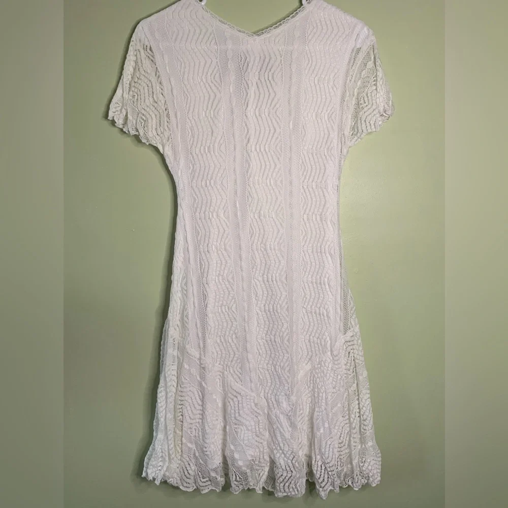 Rabbit Rabbit Rabbit White Lace Midi Dress - Picture 3 of 4